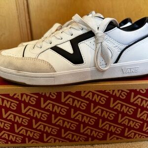 Vans White and Black Low-Top Sneakers